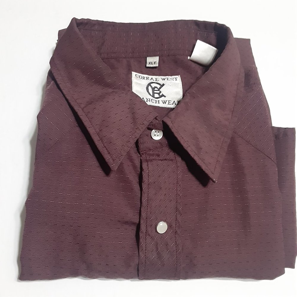 Corral West Ranchwear Men's Long Sleeve Button Down Western Shirt in Size XLT